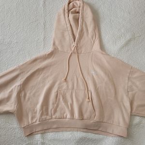 Levi's Cropped Light Pink Pullover Hoodie